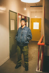 MSB徽標牛仔布拉鍊夾克