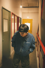 MSB徽標牛仔布拉鍊夾克