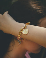 MSB coin motif bracelet