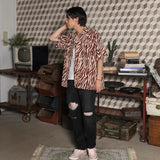 ZEBRA OPEN COLLAR SHIRT