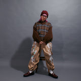 Shaggy Knit Docking Check Outer