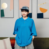Wide loose kanoko polo shirt 【AZR-BALLSY-22SS-AC】