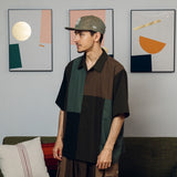 Patchwork military shirt【AZR-BL-0001-019】