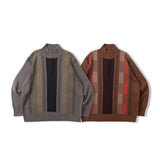 color pattern half zip