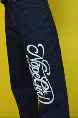 HELLO KITTY × NG logo paint denim