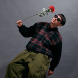 Shaggy Knit Docking Check Outer