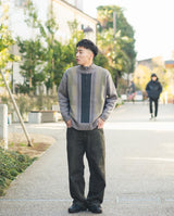 color pattern half zip