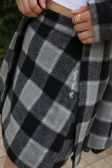 RAISED CHECK SHORT PANTS【AZR-HTH-0001-037】