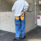 Color Pocket Denim Pants