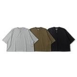 Wide loose henley neck T-shirt【AZR-BL-0001-039】