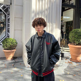 合成皮革體育場外套