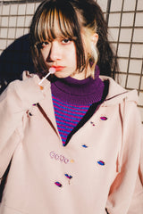 損壞徽標連帽衫