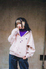 損壞徽標連帽衫