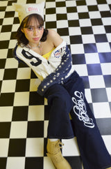 HELLO KITTY × NG logo paint denim