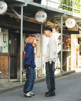 switching balloon denim pants