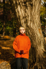 cable turtleneck knit