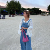 HTH 레이스 캐주얼 셔츠 탑