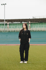 “ B”徽章針織polo襯衫