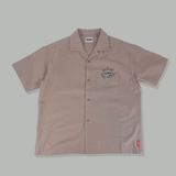 國王徽標開放式衣領襯衫