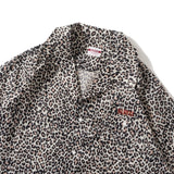 Leopard Print Open Collar Shirt