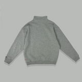 拼貼徽標半拉鍊汗