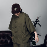 Military-like China shirt 【AZR-BL-0001-017】