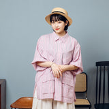 Military Fatigue Striped Shirt【AZR-BL-0001-021】