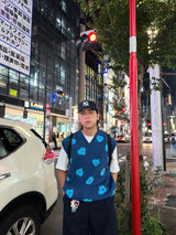 Student Apathy hert logo knit vest【AZR-SA-0001-028】