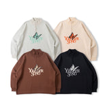 YS 나비 로고 하프 ZIP 니트