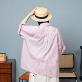 Military Fatigue Striped Shirt【AZR-BL-0001-021】