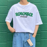 Remember × Avanzar college logo T shirt【AZR220426-01】