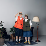 Military like apron vest 【AZR-BL-0001-018】