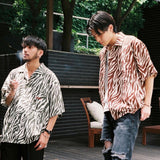 ZEBRA OPEN COLLAR SHIRT