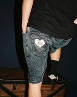 studentapathy denim half pants【SA0157】