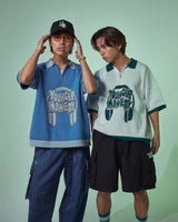 9090 X年輕歌曲針織polo卹