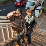 合成皮革體育場外套