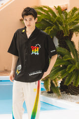 MSB補丁設計短袖襯衫