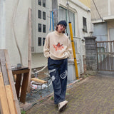 YS 나비 로고 하프 ZIP 니트