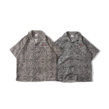 Leopard Print Open Collar Shirt