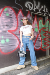 "NOPEGIRL" Signature Ringer T Shirt