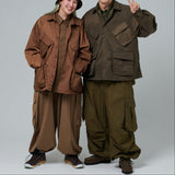 군용 드로우 코드 스노우 카고 바지