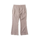 Color Checkered Flare Pants