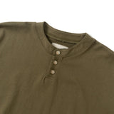 Wide loose henley neck T-shirt【AZR-BL-0001-039】