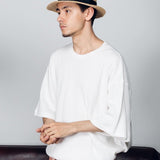Wide loose waffle T-shirt 【AZR-BALLSY-22SS-AB】