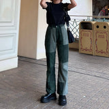 HTH original corduroy patch flare pants