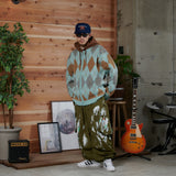 아가일 프린트 zip 카디건