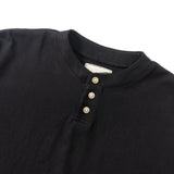 Wide loose henley neck T-shirt【AZR-BL-0001-039】