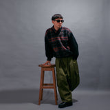 Shaggy Knit Docking Check Outer