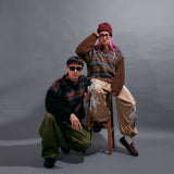 Shaggy Knit Docking Check Outer