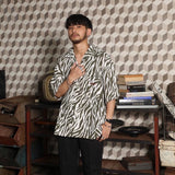 ZEBRA OPEN COLLAR SHIRT